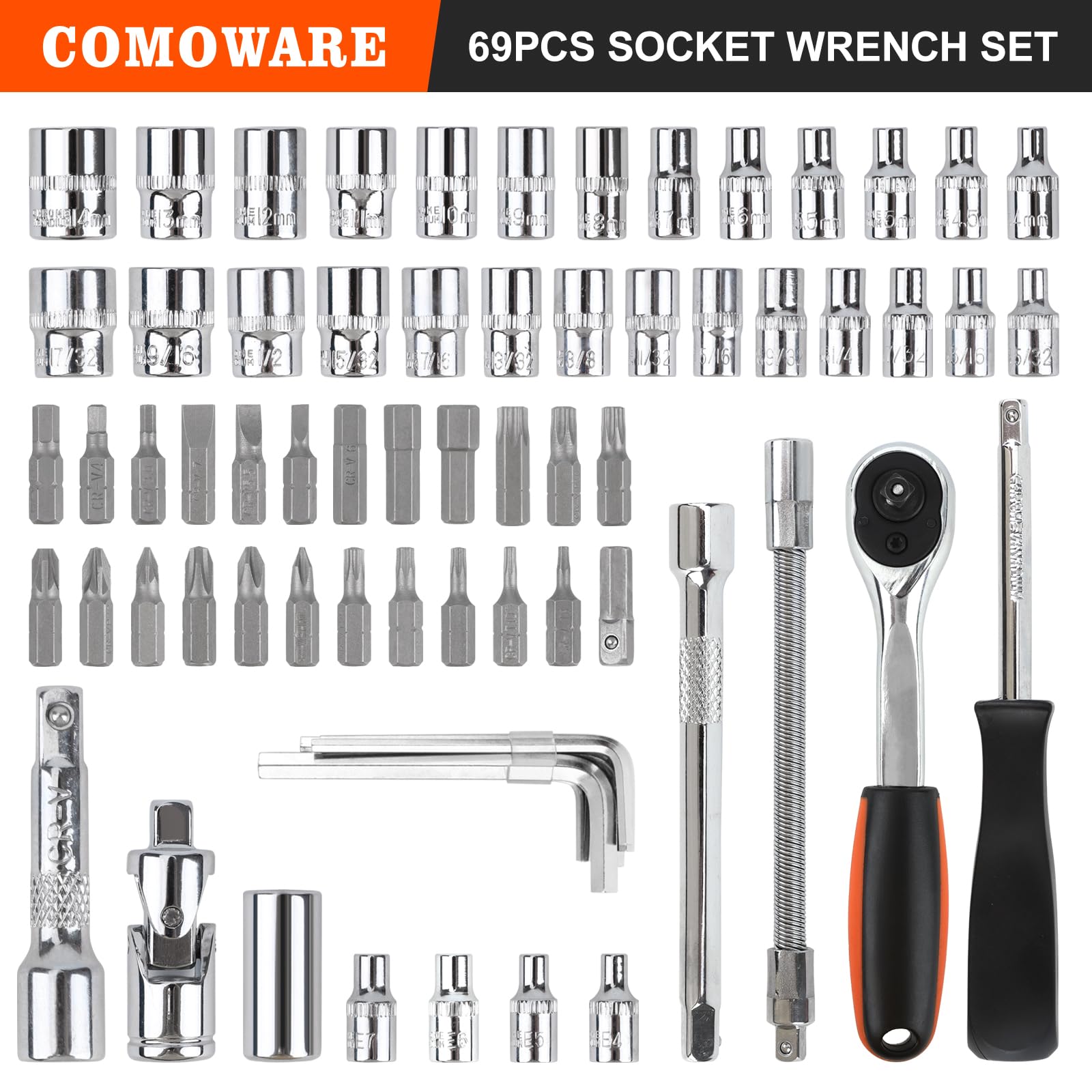 COMOWARE 72T ratchet in action designed for precise fastener changes