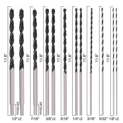 COMOWARE Brad Point design centers the drill and prevents wandering.