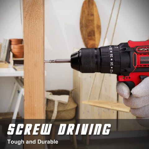 COMOWARE brad-point drill bits provide clean pilot holes