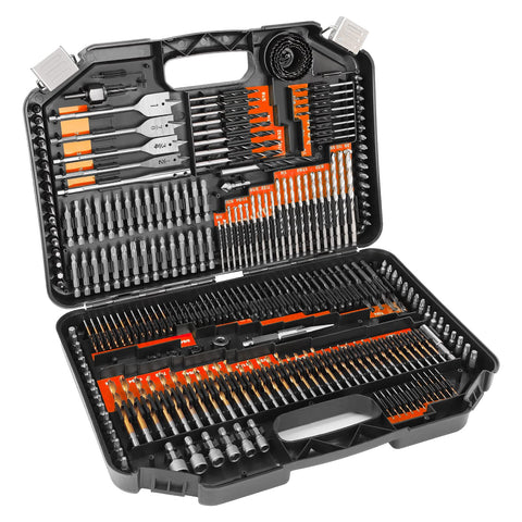 COMOWARE drill bit set in case shows organized storage for quick DIY access