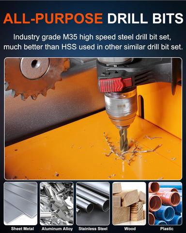 COMOWARE bits perform well on wood and plastic alongside metal applications.