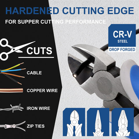 COMOWARE 8-inch groove-joint pliers with quick grip for versatility.