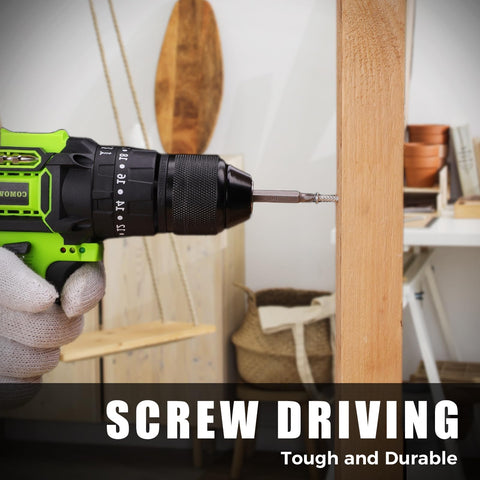 COMOWARE hole saw kit with arbor adapter for larger cuts.