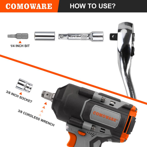 COMOWARE SAE and metric sockets for versatile automotive and home repairs