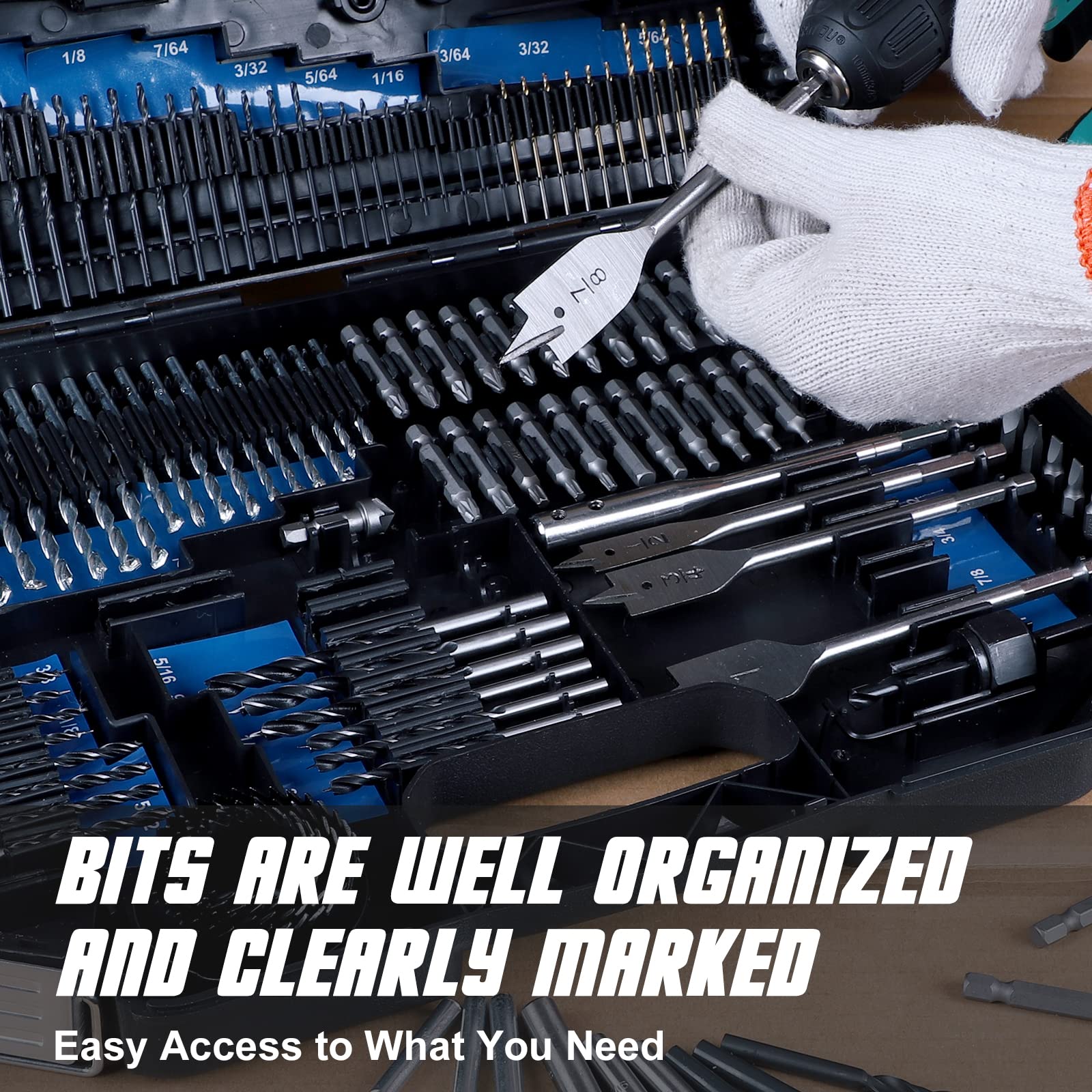 COMOWARE screwdriver bit set with varied sizes for versatility.