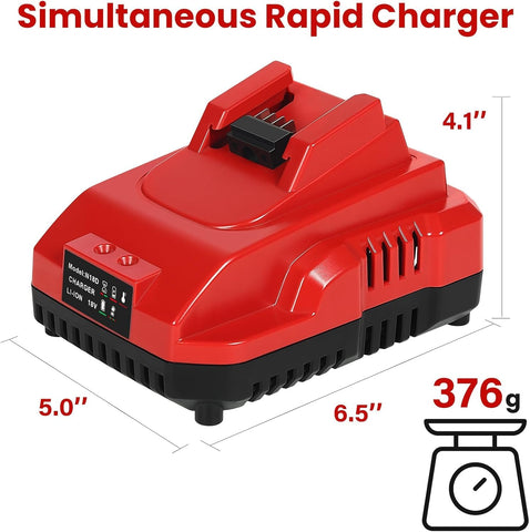 COMRGIKE Rapid Charger Station M18 safety system protects against overcharging and overheating