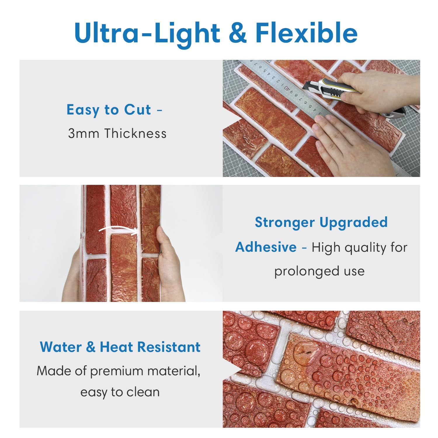 COMSTICKC adhesive-backed panel shows reliable indoor use on smooth surfaces.