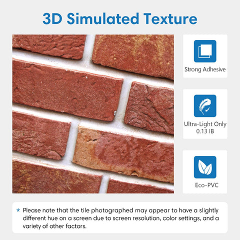 COMSTICKC 3D brick panel during DIY wall application for a quick upgrade.