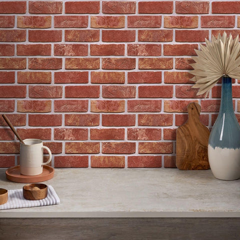 COMSTICKC water-resistant PVC panel suited for smooth walls and tiles.