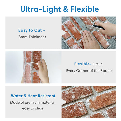 COMSTICKC panels are water-resistant and lightweight for flexible decor