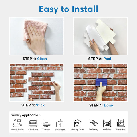 COMSTICKC water-resistant PVC backing supports durable indoor use