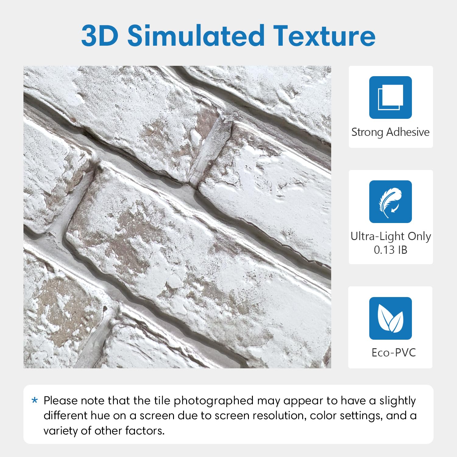 COMSTICKC small brick size detail delivers authentic texture with lighter weight.