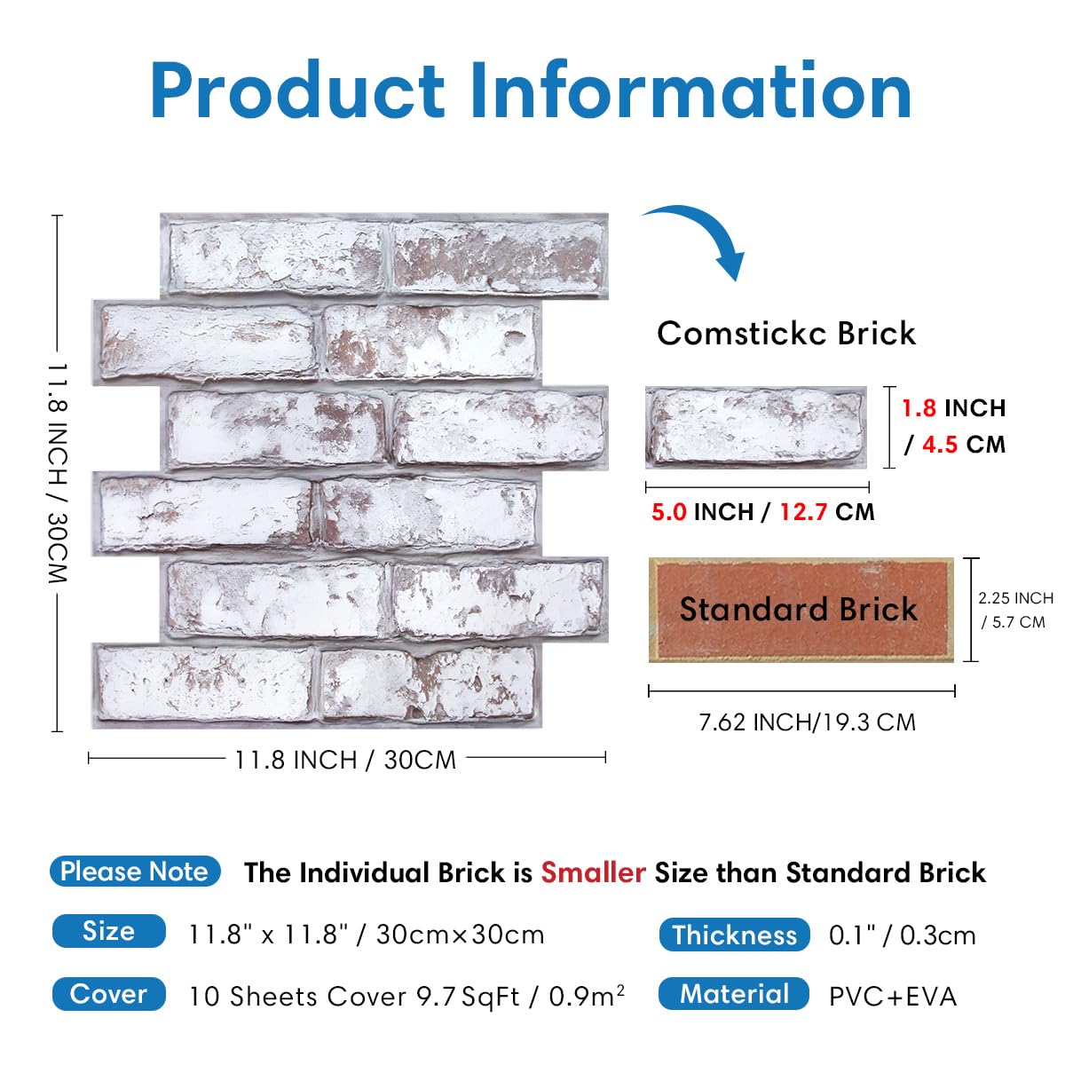 COMSTICKC thin and flexible wall panel installs easily on smooth surfaces.