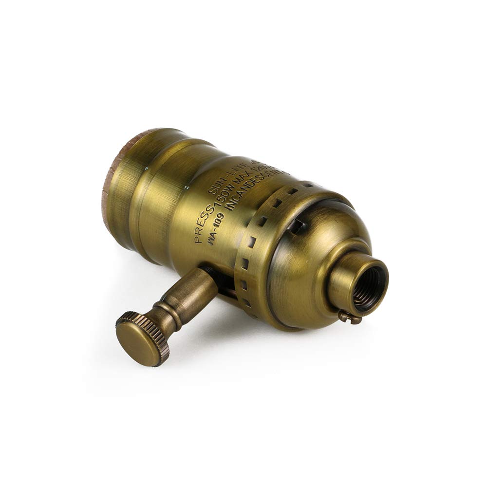 Comyan brass finish lamp holder dimming offers smooth light control for evenings.