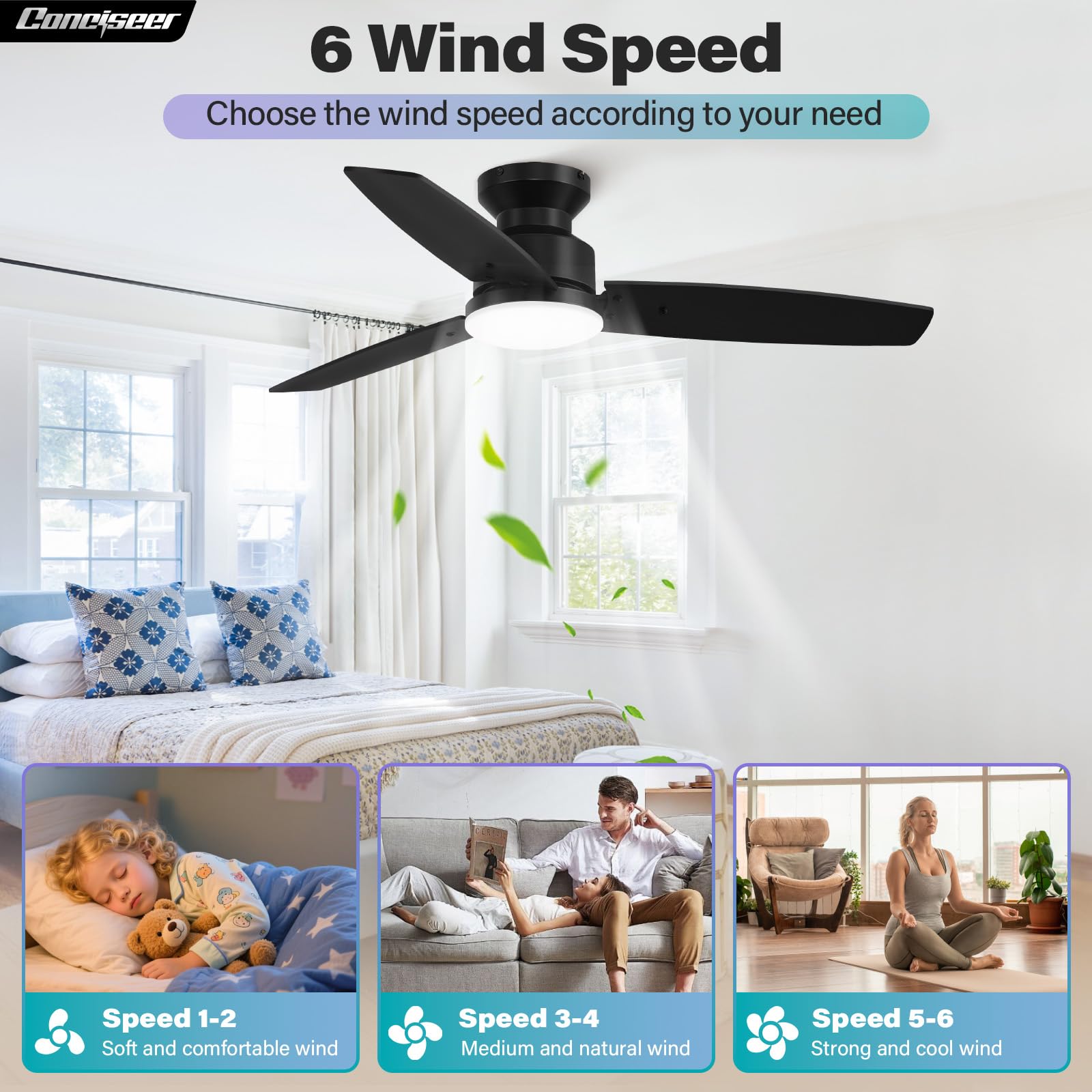 Conciseer 3 CCT dimmable light option for mood lighting