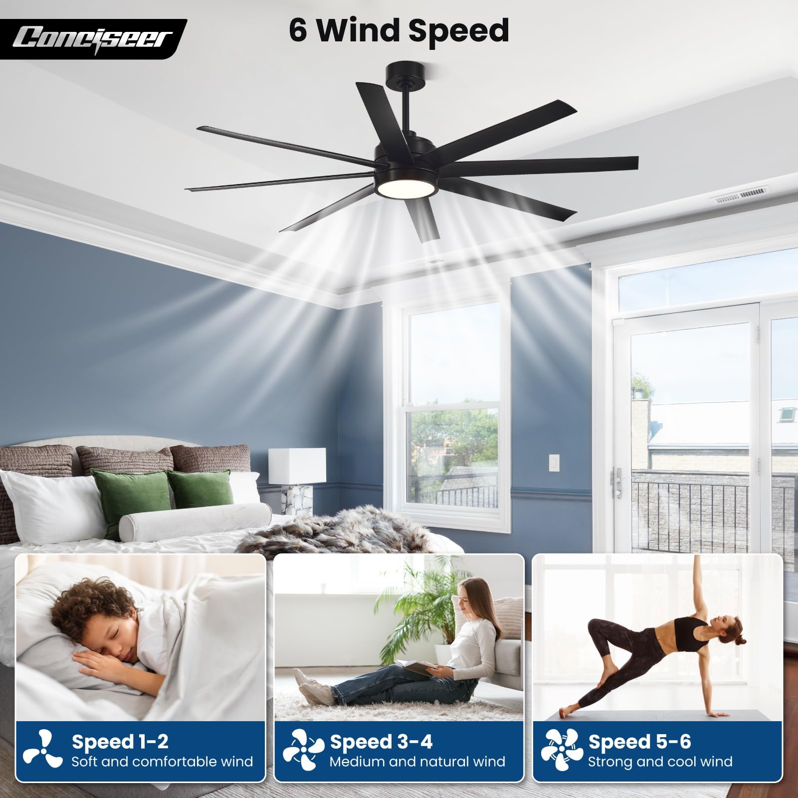 Conciseer light with three color temps to set mood