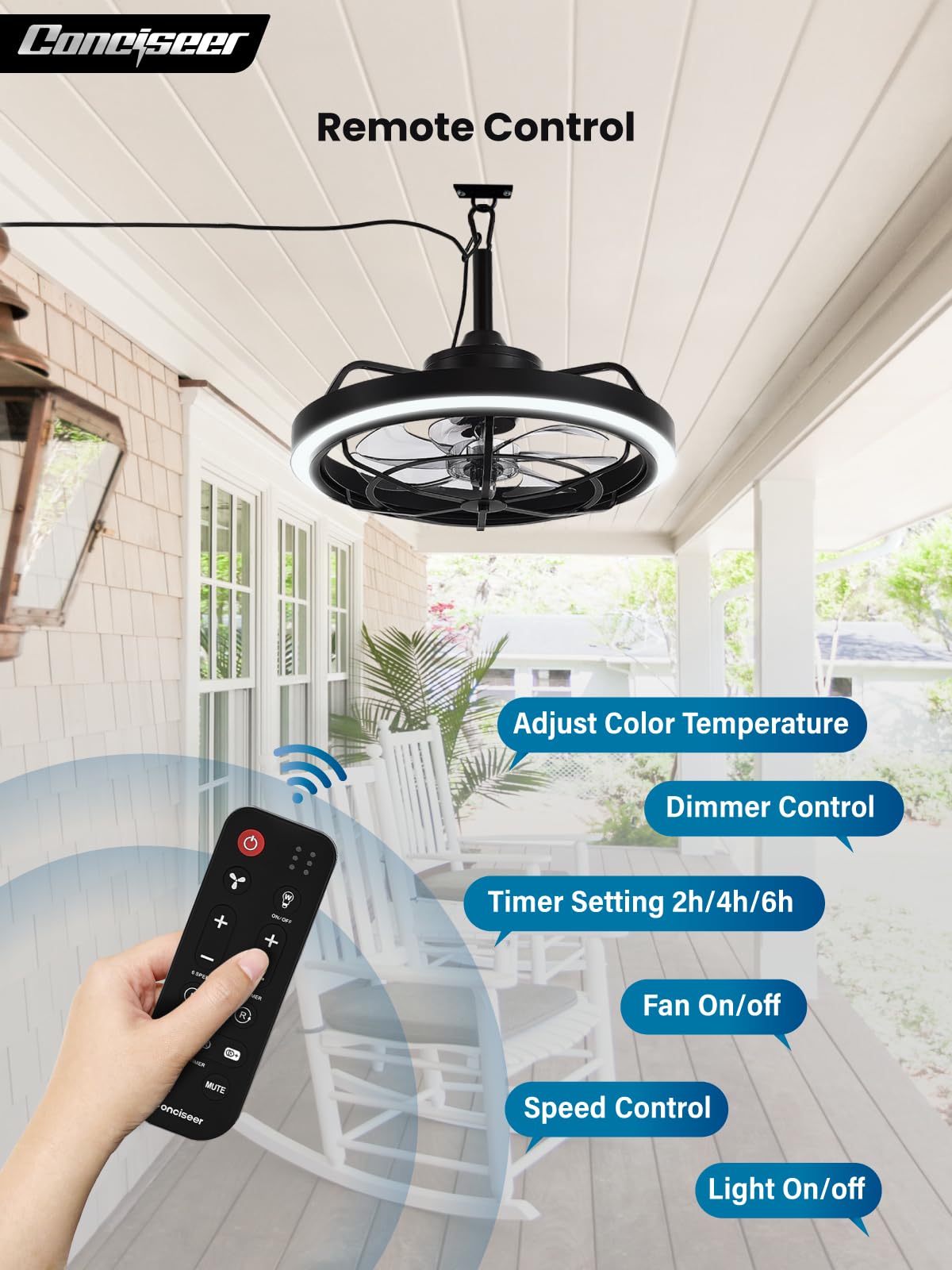 Conciseer plug-in installation for quick, wire-free setup