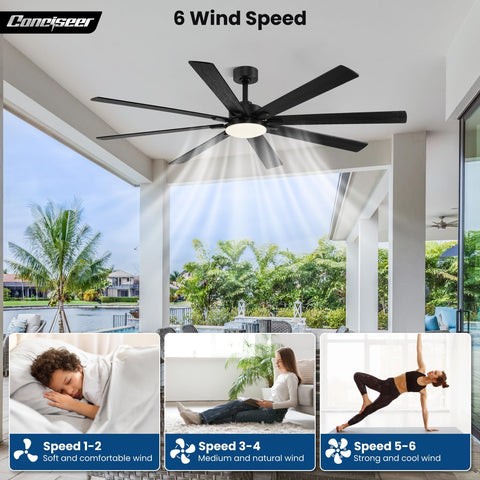 Conciseer reversible wind direction for seasonal airflow optimization.