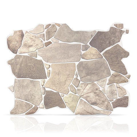 CONCORD WALLCOVERINGS Retro-Art 3D faux stone panel close-up texture for a durable accent wall