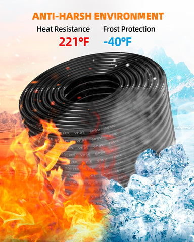 CONEPY 100ft low-voltage cable ideal for solar, marine, and automotive projects.