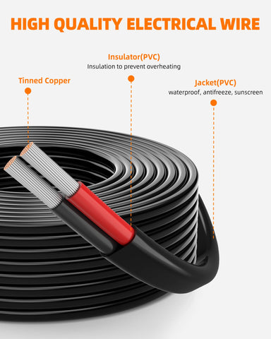 CONEPY 14AWG PVC jacket protecting against UV and saltwater exposure.