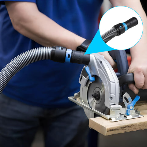 Includes five fittings and adapters for versatile tool and vacuum attachment