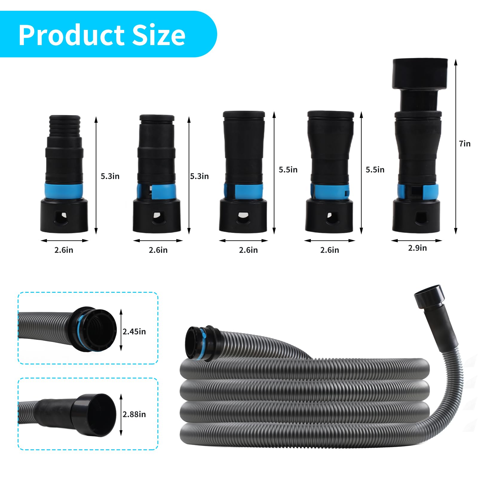 Swivel-design CONGKAILU hose prevents tangles during operation