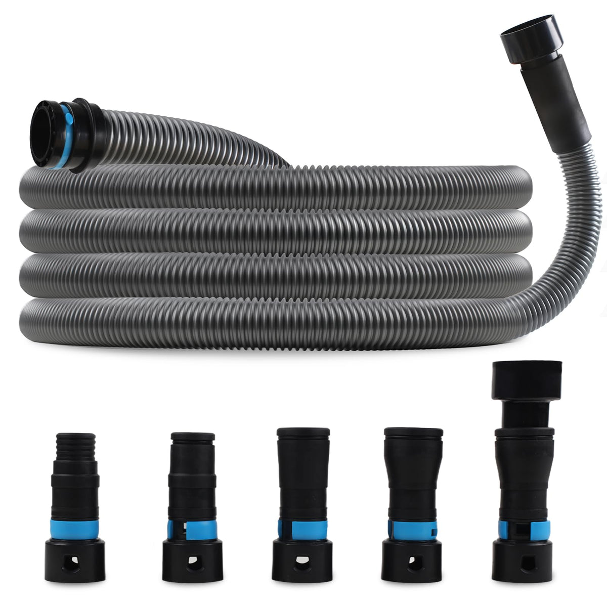CONGKAILU dust hose demonstrating universal compatibility with major tool brands for efficient cleanup