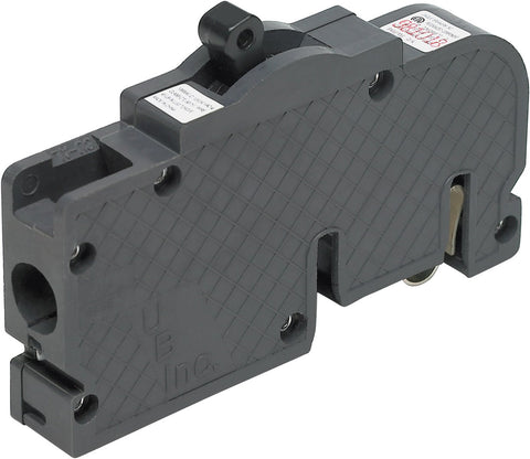 Connecticut Electric UBIZ15 front view shows a rugged 1-pole 15A breaker for Zinsco panels