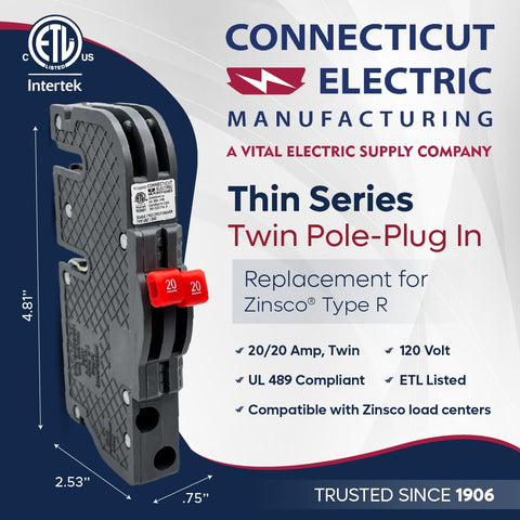 Connecticut Electric UBIZ2020 packaged box for easy inventory and quick replacement.