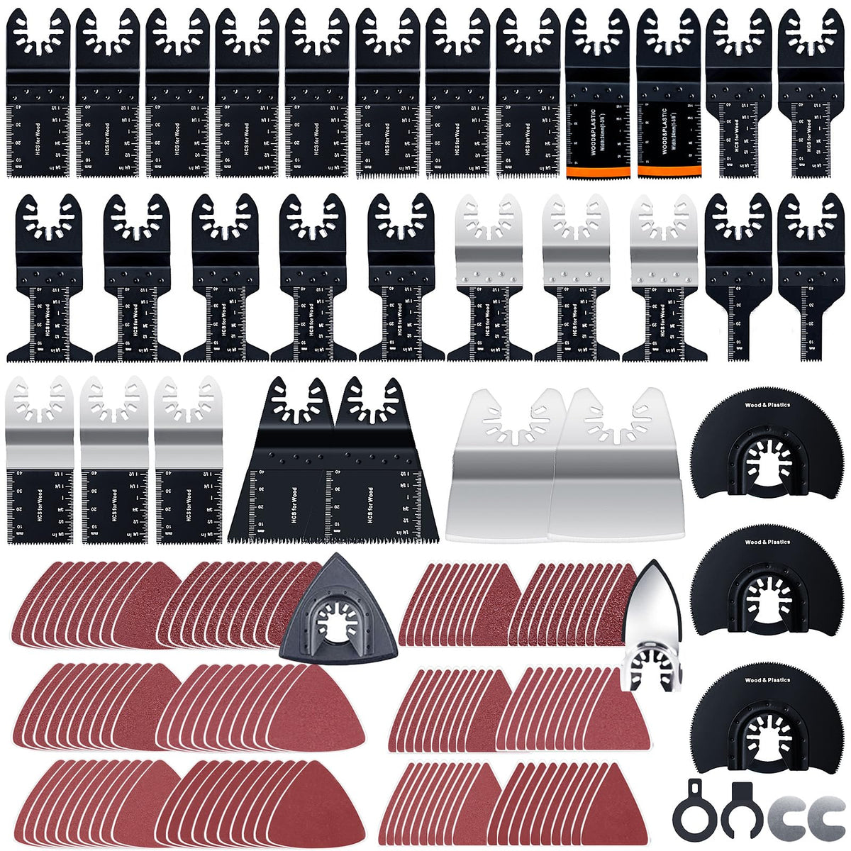 CONNOO 158Pack blades bundle enables versatile cuts in wood, metal, and plastic.