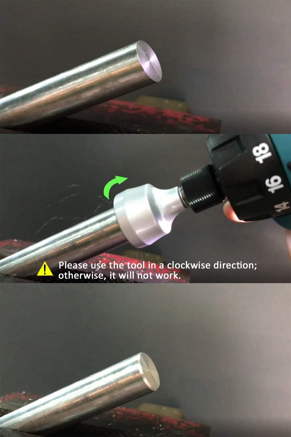 CONQUER HSS deburring tool offers durable high speed steel construction.