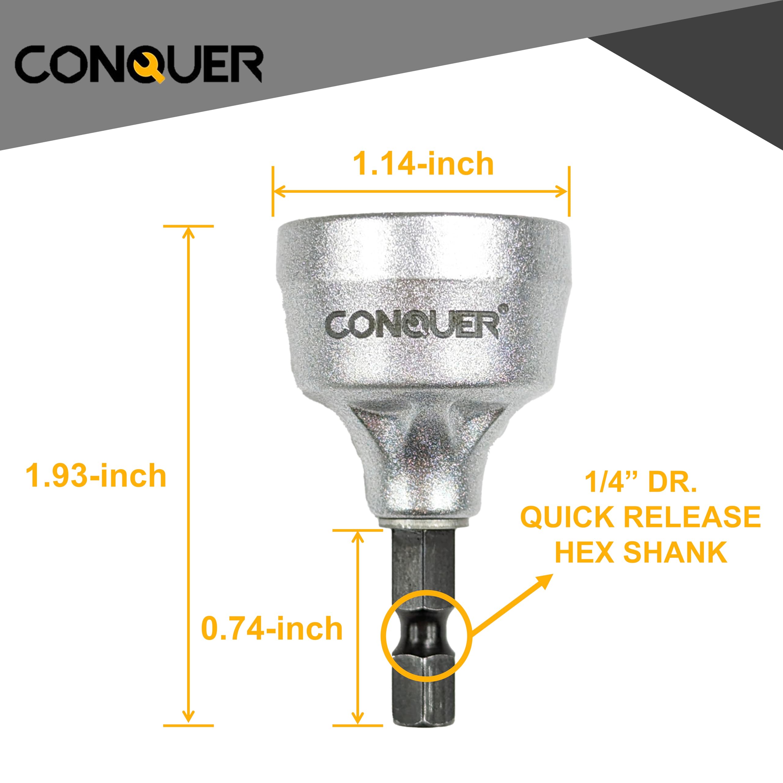 CONQUER HSS deburring tool used on stainless steel and aluminum work.
