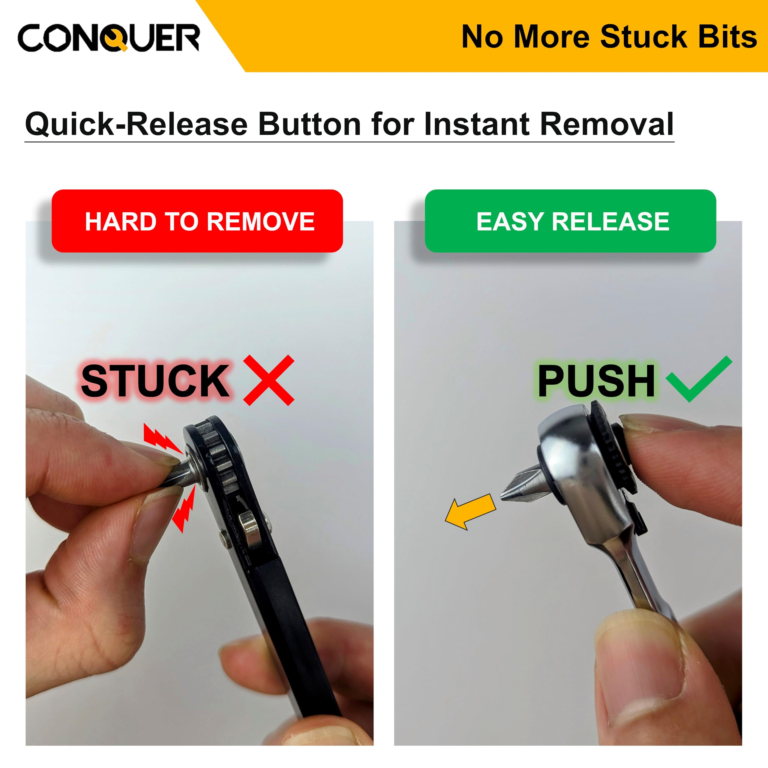 CONQUER Mini Combo CR-V steel with matte finish offers durability and secure grip.