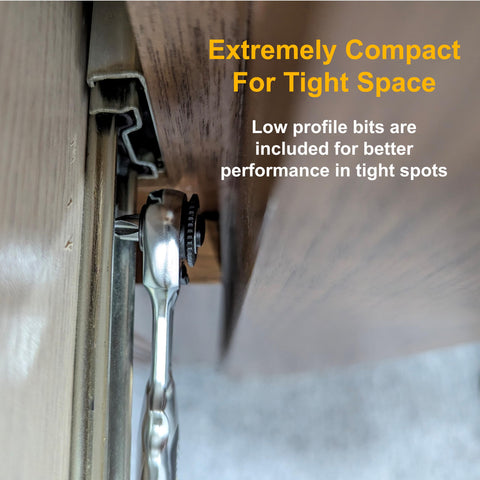 CONQUER Mini Combo ergonomic grip improves control in tight spaces.