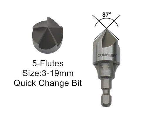 CONQUER Tools 1-4 hex quick-change shank ready for drill attachment