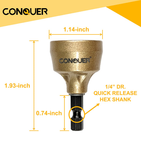 CONQUER Burr Removal Tool eases repairs on bolts and threaded components.
