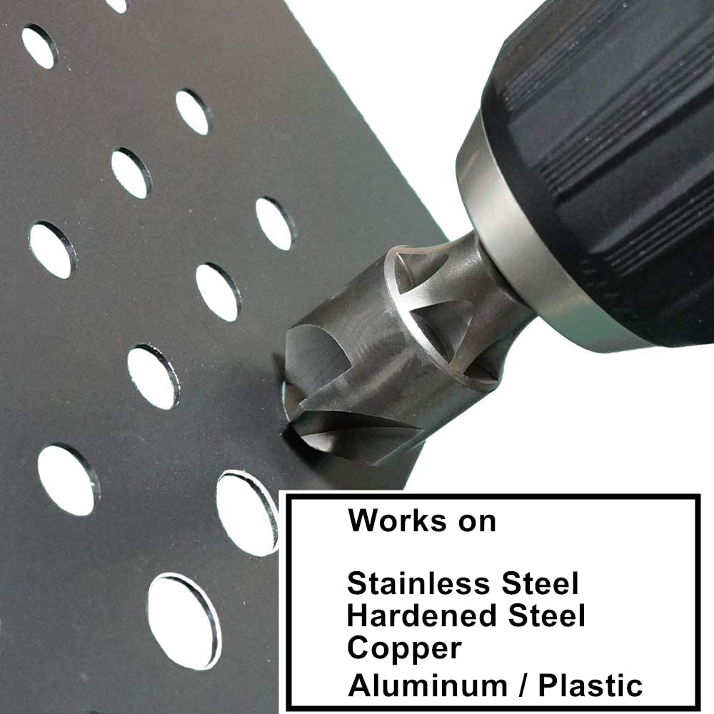 CONQUER Tools countersink used on holes from 3 mm to 19 mm