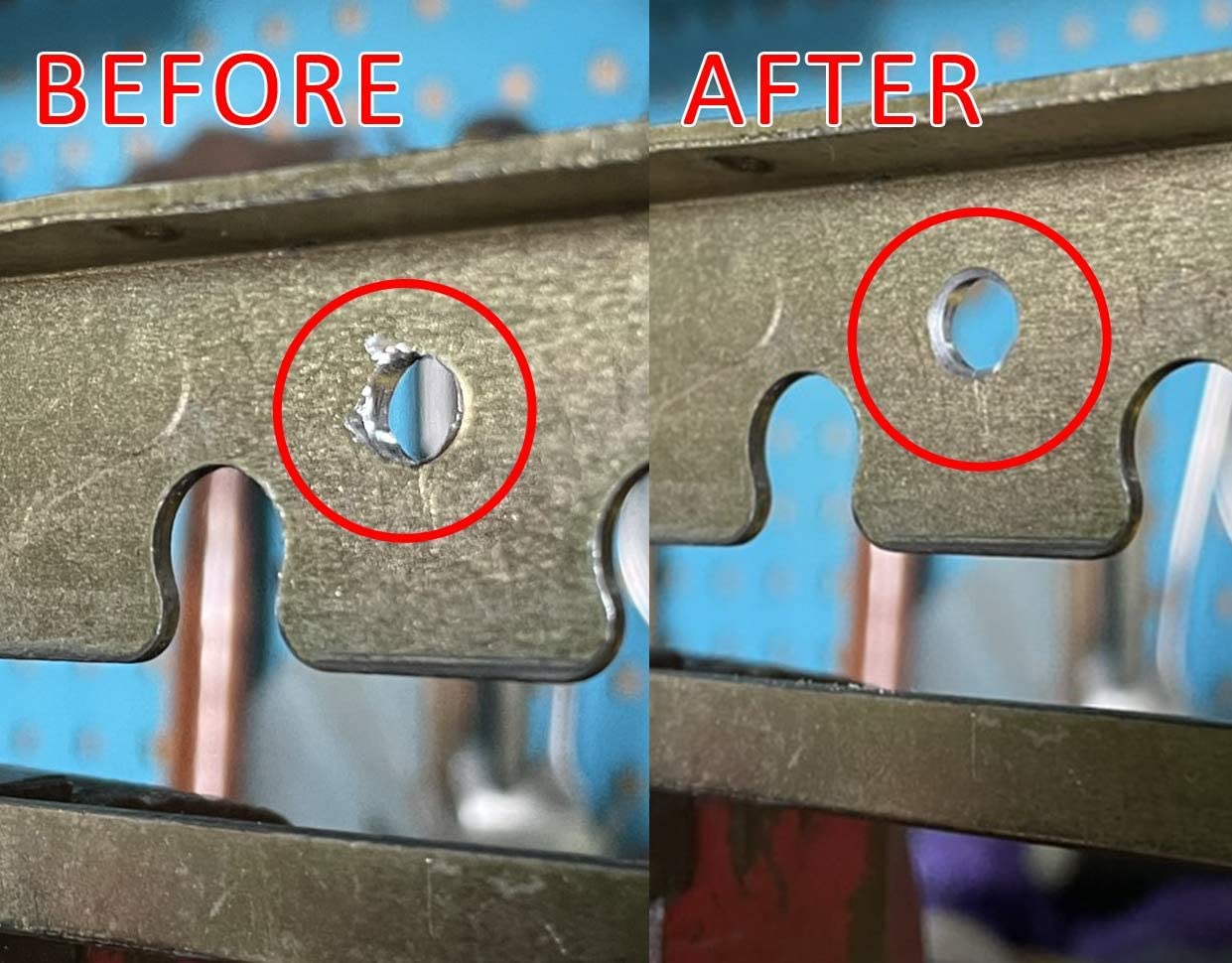 CONQUER Tools compatible with stainless steel, hardened steel for deburring