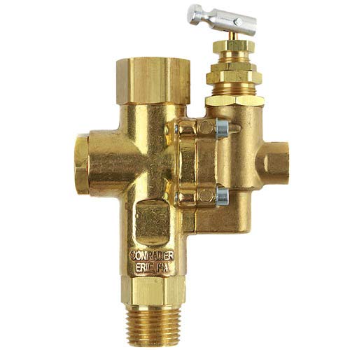 Conrader air compressor pilot valve with top inlet improves control and reliability.
