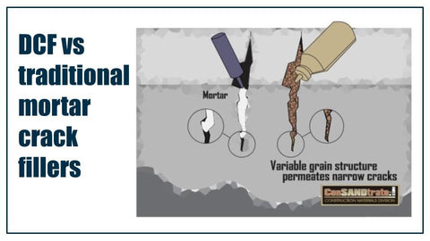 Driveway crack being filled with ConSandtrate