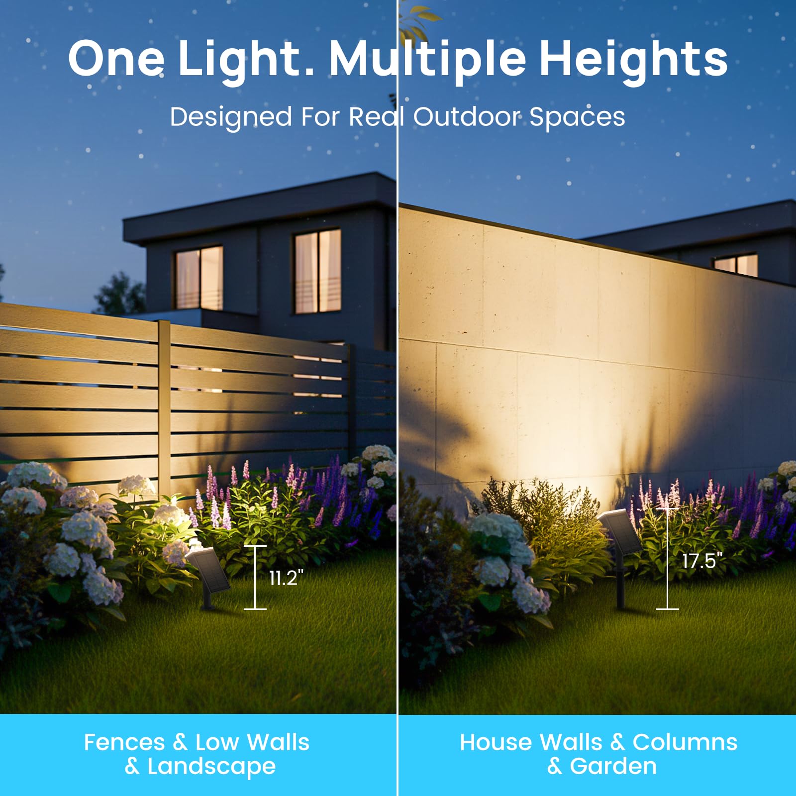 Consciot 170° adjustable panel helps target trees and entryways.