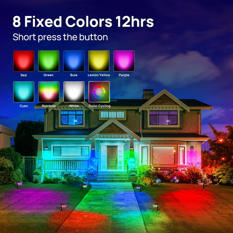 Consciot solar spot light garden path setup demonstrates flexible placement