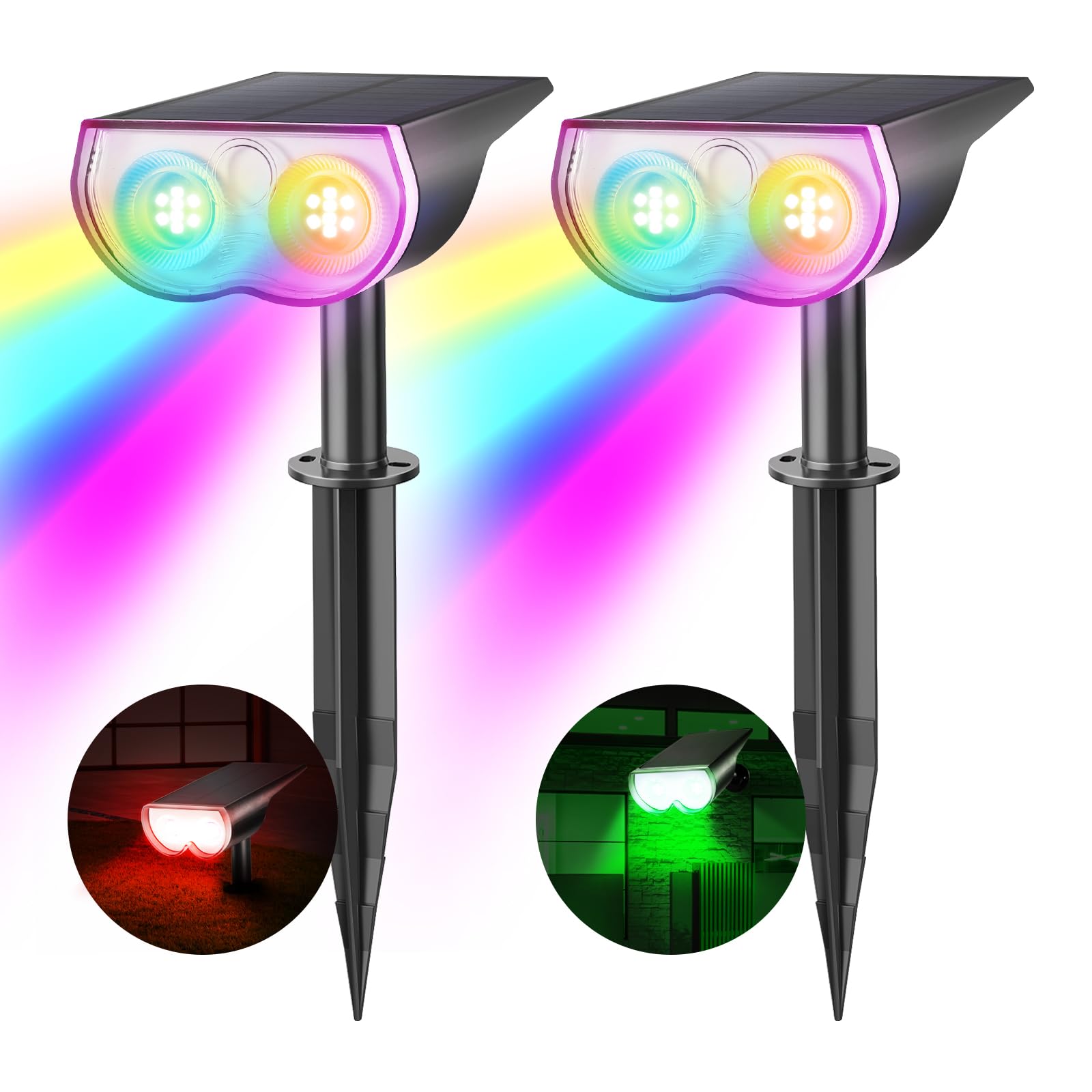 Consciot outdoor solar spot light front view for durable curbside illumination