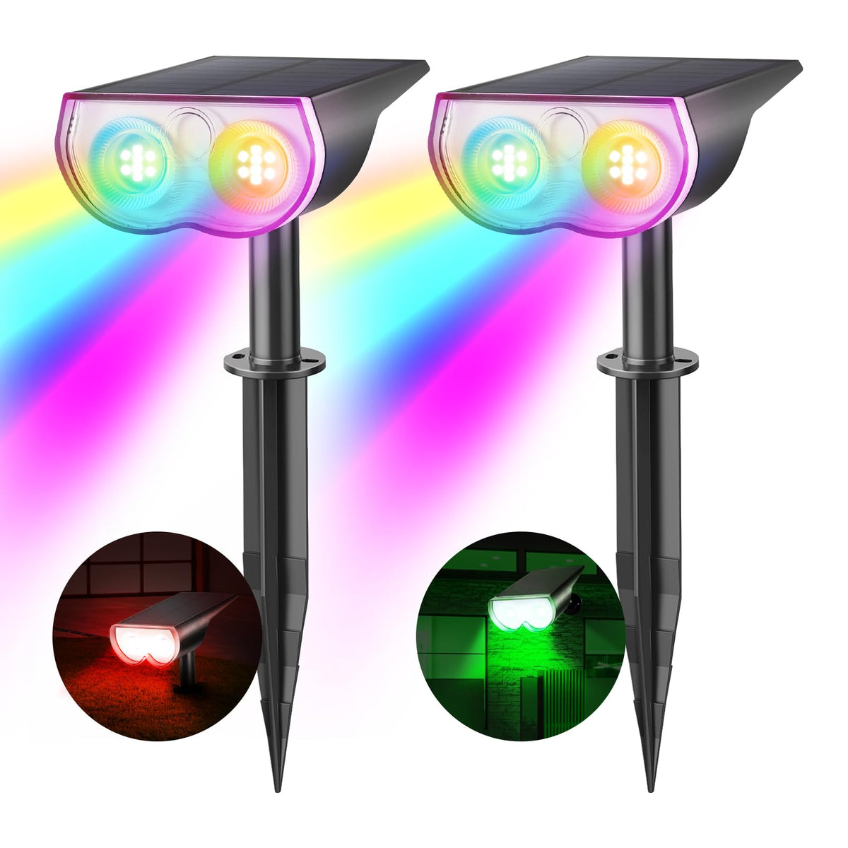 Consciot outdoor solar spot light front view for durable curbside illumination