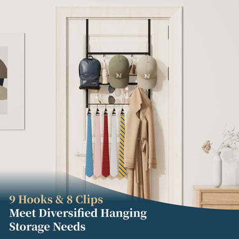 Consumest black door organizer with sleek finish that suits modern interiors.