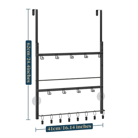 Consumest door hanger rails keep coats and accessories neatly organized in entryways.