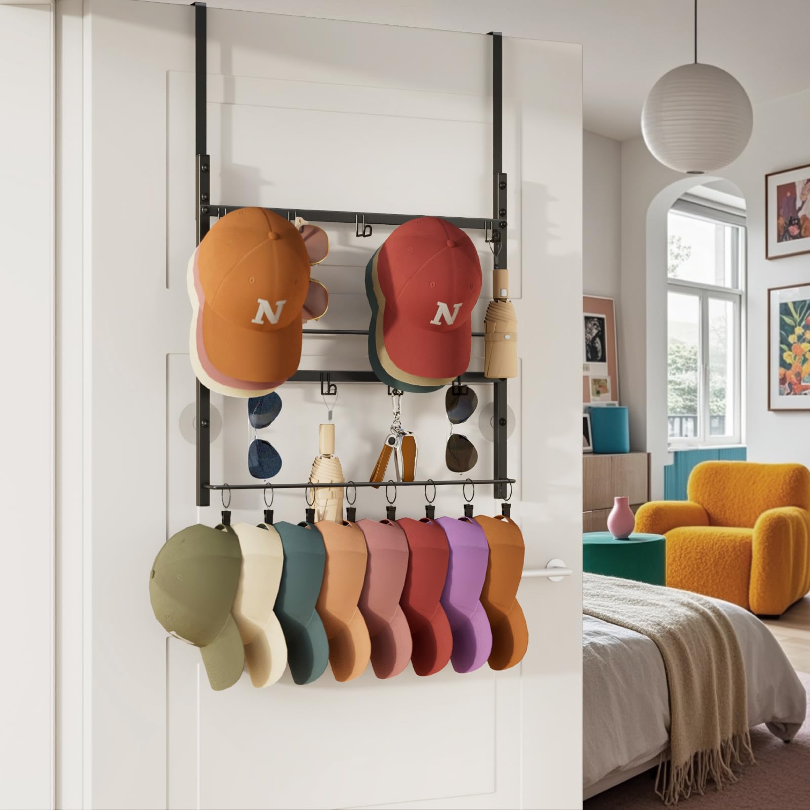 Consumest versatile door organizer fits multiple rooms for quick storage access.