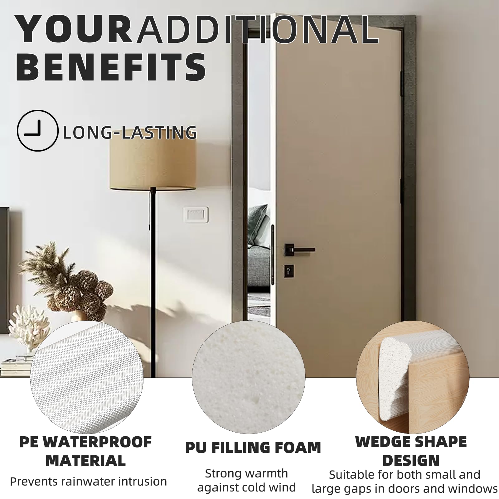 Conwang seal adapts to gaps 3.5-8 mm in range.