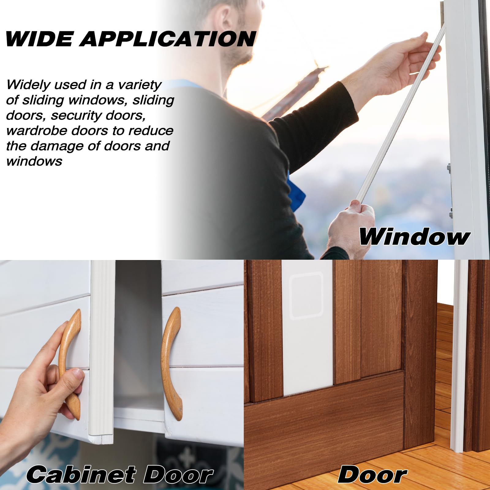 Conwang easy installation of self-adhesive foam strip in cold weather.